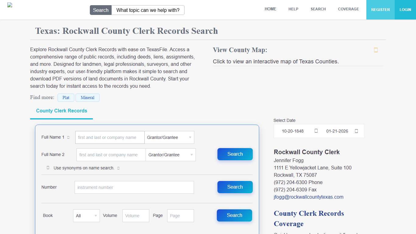 Rockwall County Clerk Records Search TexasFile